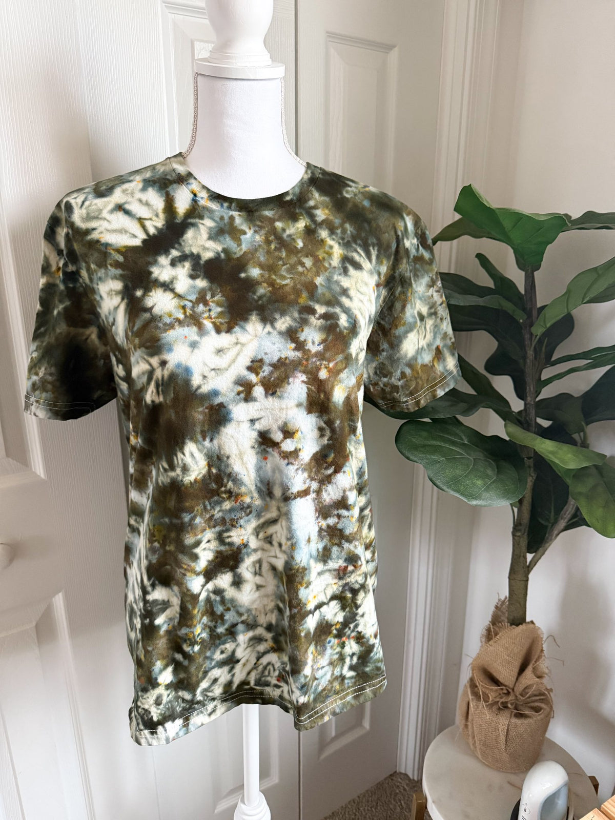 Ice Dye Crew T-Shirt - Sage
