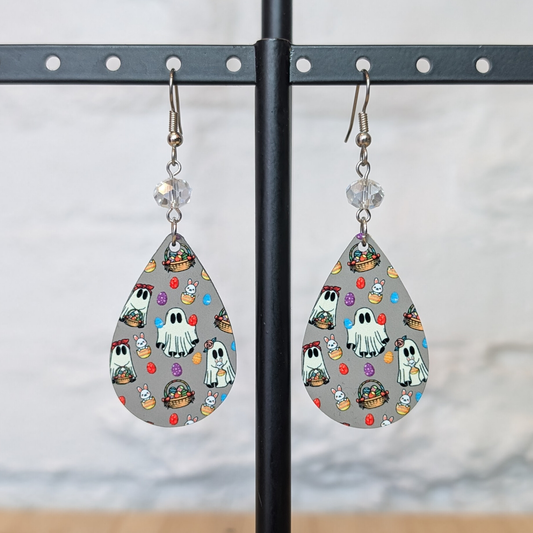 Easter Ghost Teardrop Earrings
