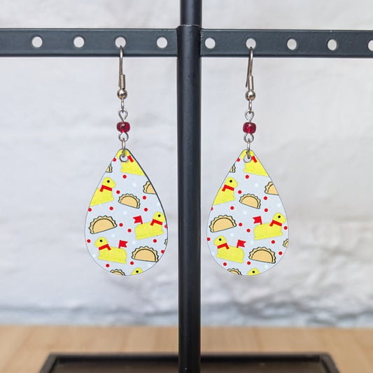 Butter Lamb and Pierogi Tear Drop Earrings